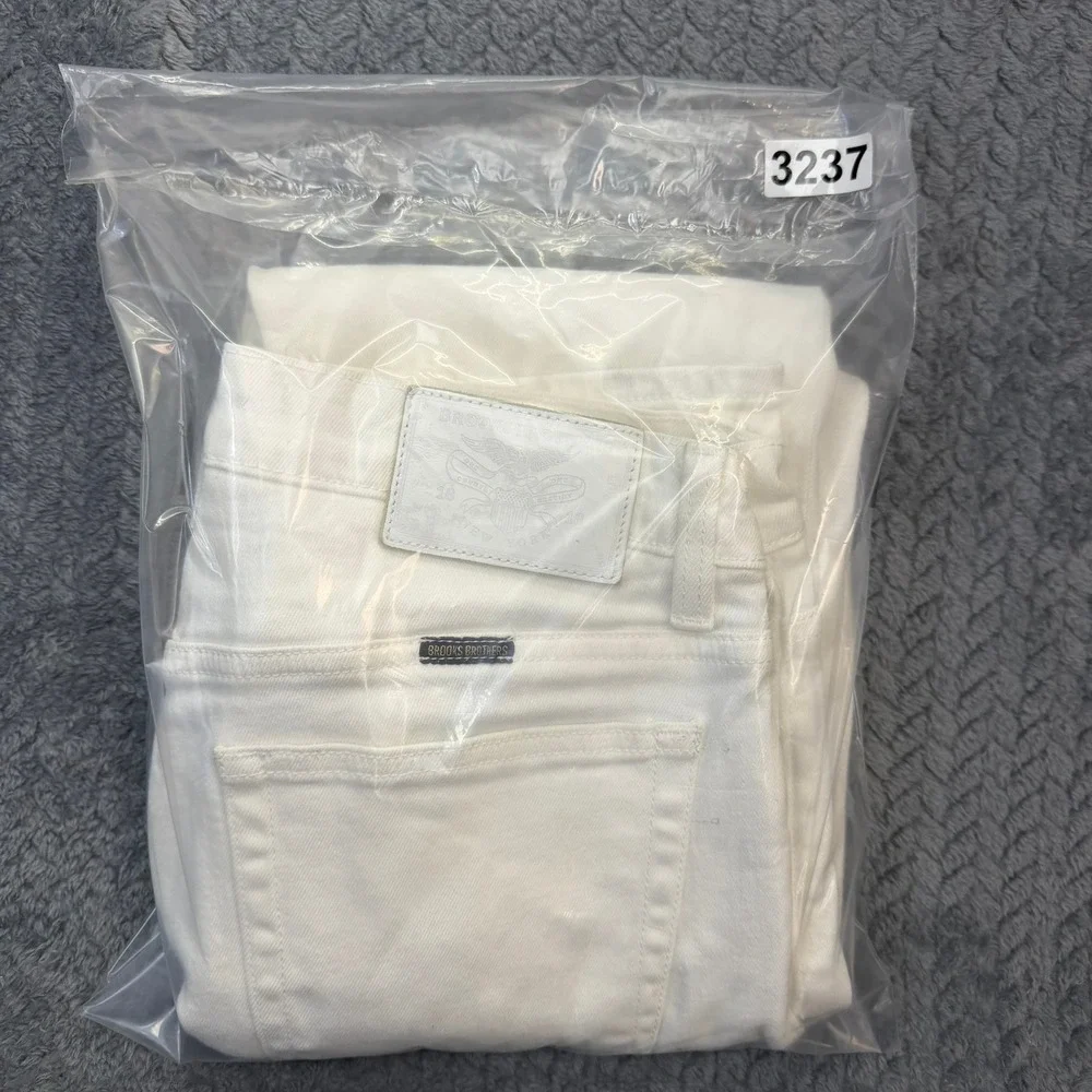 Brooks Brothers Jeans Mens 30x30 White‎ Straight Leg Stretch Denim 100189493